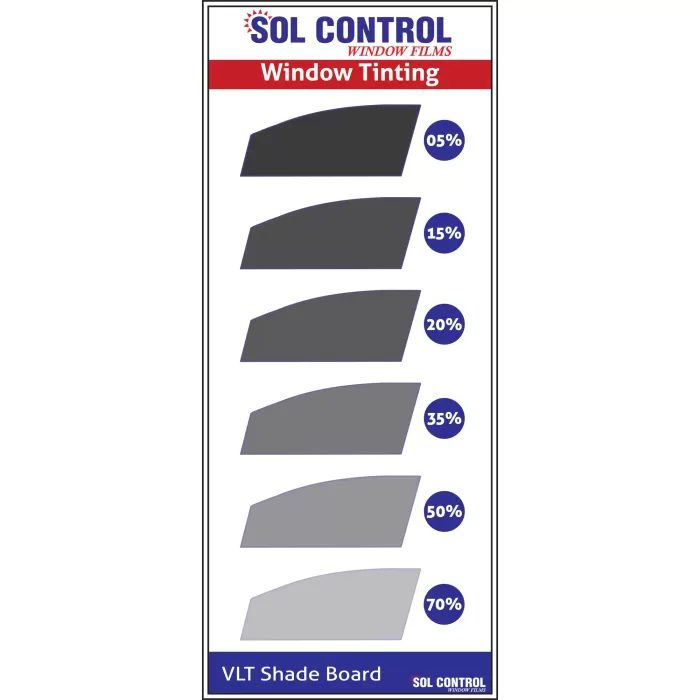 Window Tint VLT Display Board