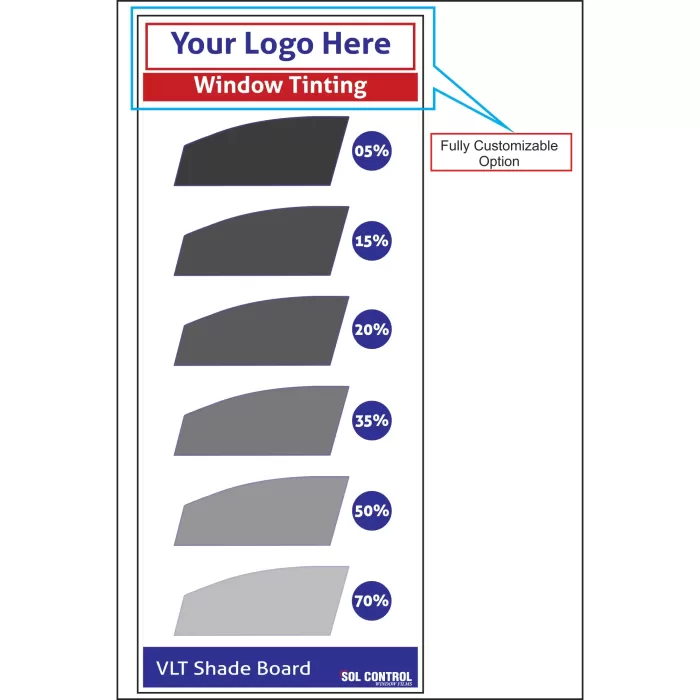 Window Tint VLT Display Board