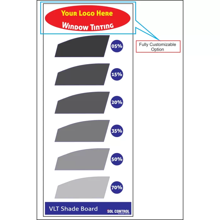 Window Tint VLT Display Board